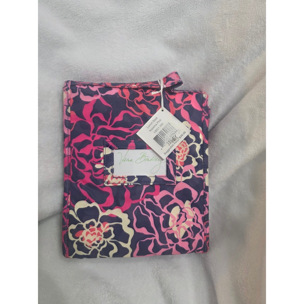 Vera Bradley Lunch Sack Katalina Pink Floral Insulated Bag 13051-330 NWT